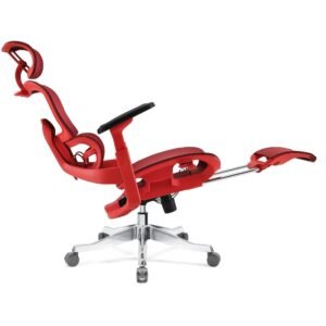 High Back Executive Ergonomic Chair Red with Footrest CY219AR+1