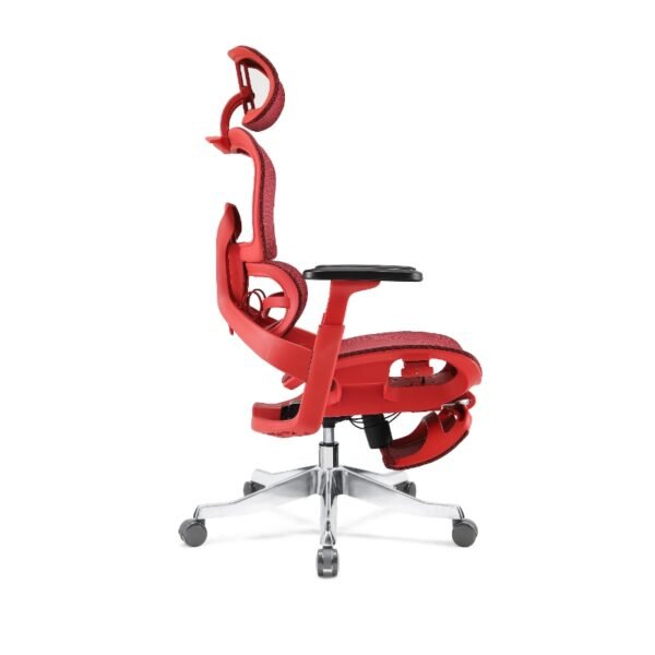 High Back Executive Ergonomic Chair Red with Footrest CY219AR+1 - Image 4