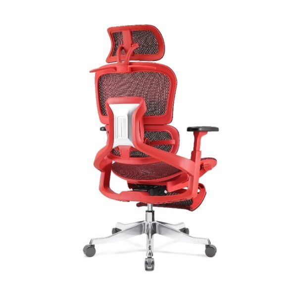 High Back Executive Ergonomic Chair Red with Footrest CY219AR+1 - Image 3