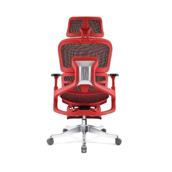 High Back Executive Ergonomic Chair Red with Footrest CY219AR+1 - Image 2