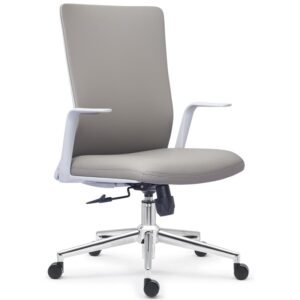 Comfort Mid Back Leather Computer Chair CY003WB